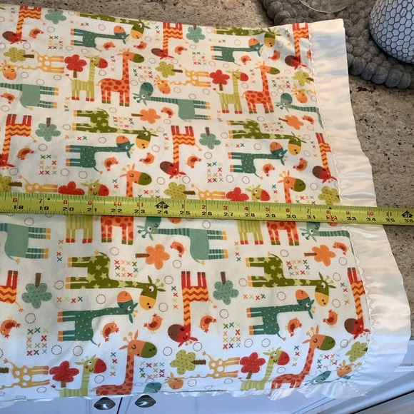 Baby Blanket Giraffe Print Handmade - Picture 4 of 6
